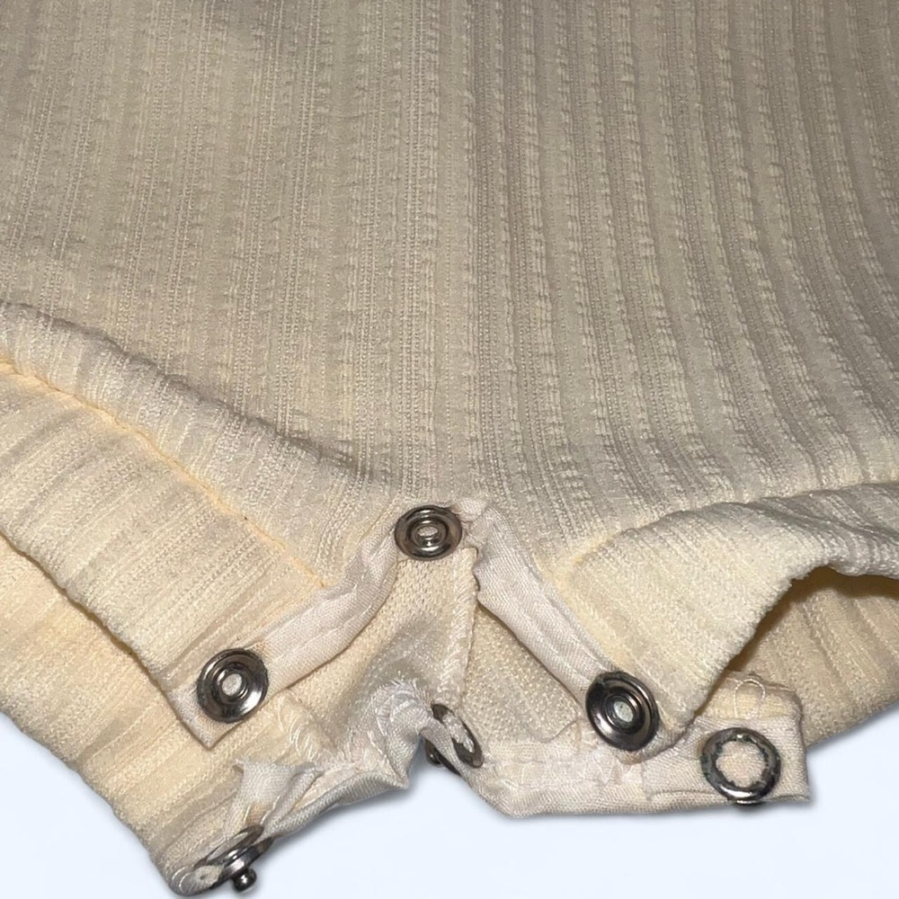Vintage Yellow Ribbed Baby Romper with Fawn - Picture 4 of 4